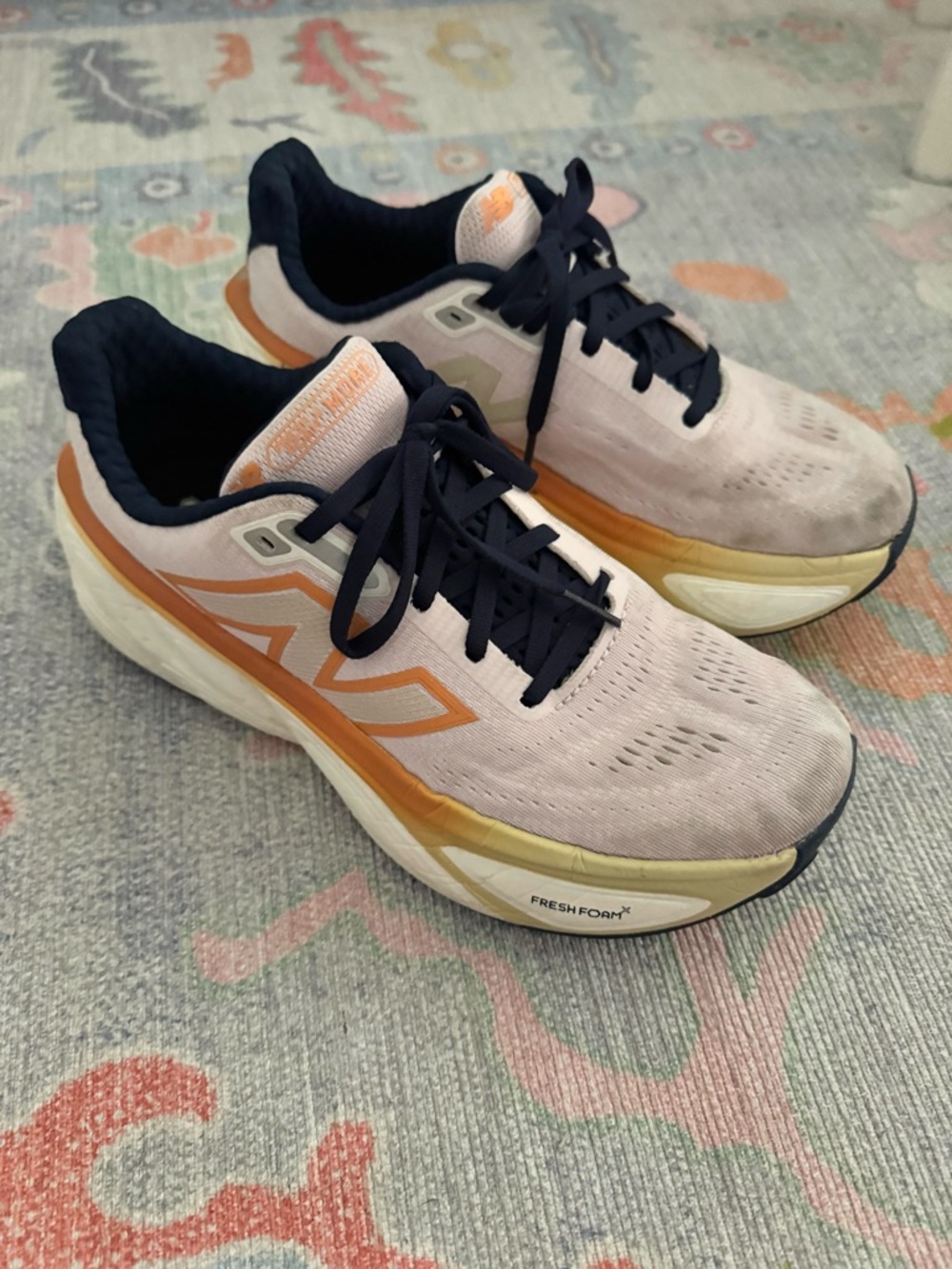 New Balance Women's Pink and Orange Athletic Running Shoes